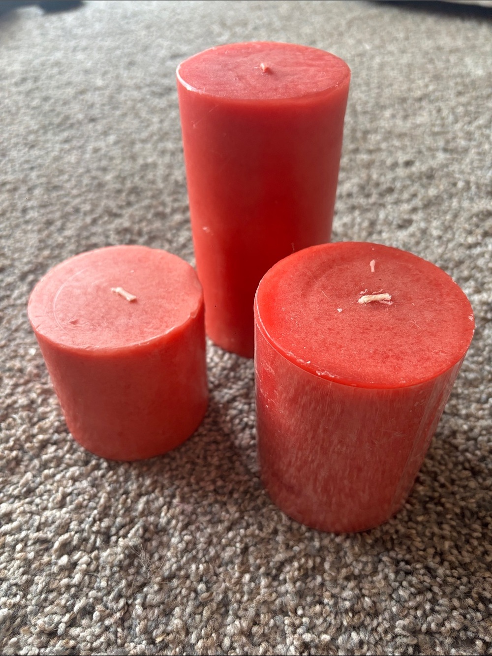 Red Pillar Candle Set -